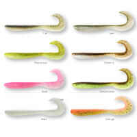 GRUB SHAPED SOFT LURE WITH ATTRACTANT WXM YUBARI GRB 90 WHITE