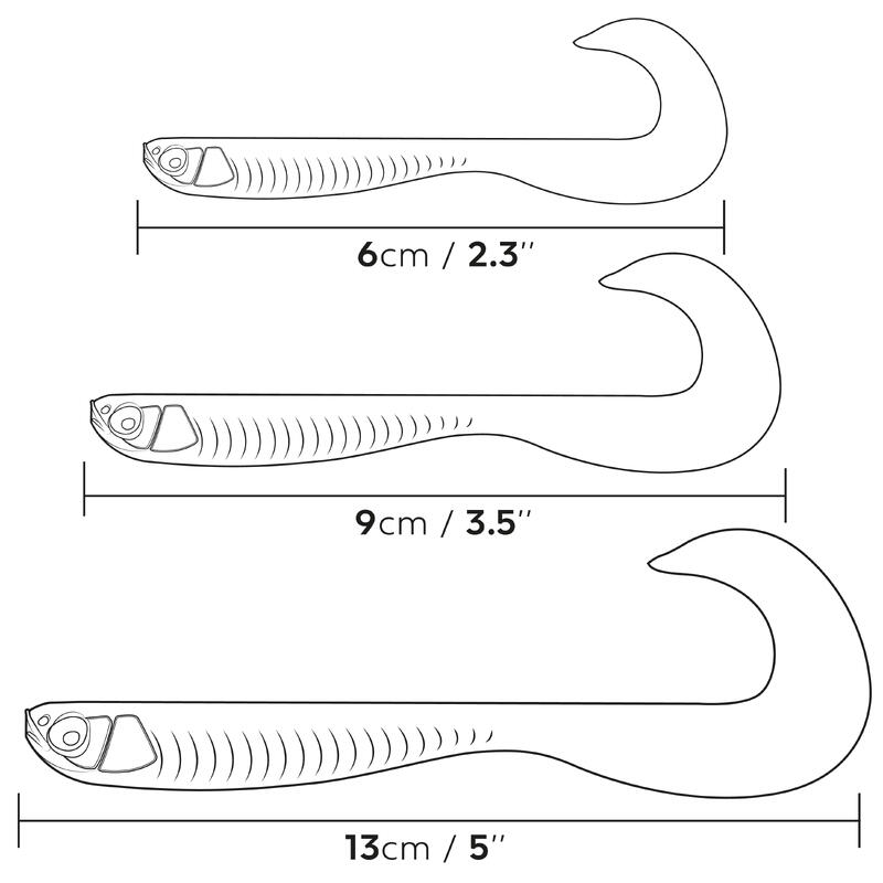 AMOSTRA FLEXÍVEL VÍRGULA GRUB COM ATRATIVO WXM YUBARI GRB 130 CHARTREUSE