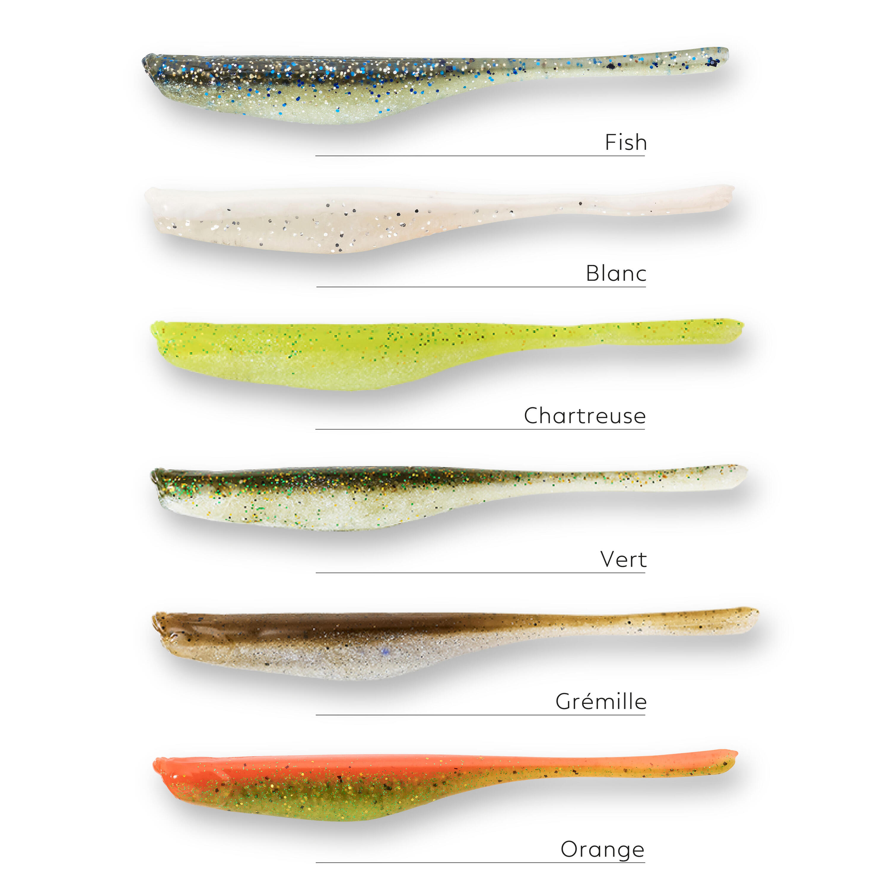 SOFT FINESS LURE WITH WXM YUBARI FINSS 75 ATTRACTANT ORANGE 2/7