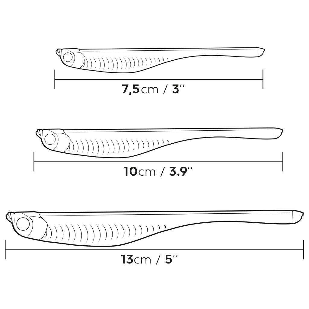 FINESS SOFT LURE WITH ATTRACTANT WXM YUBARI FINSS 75 WHITE