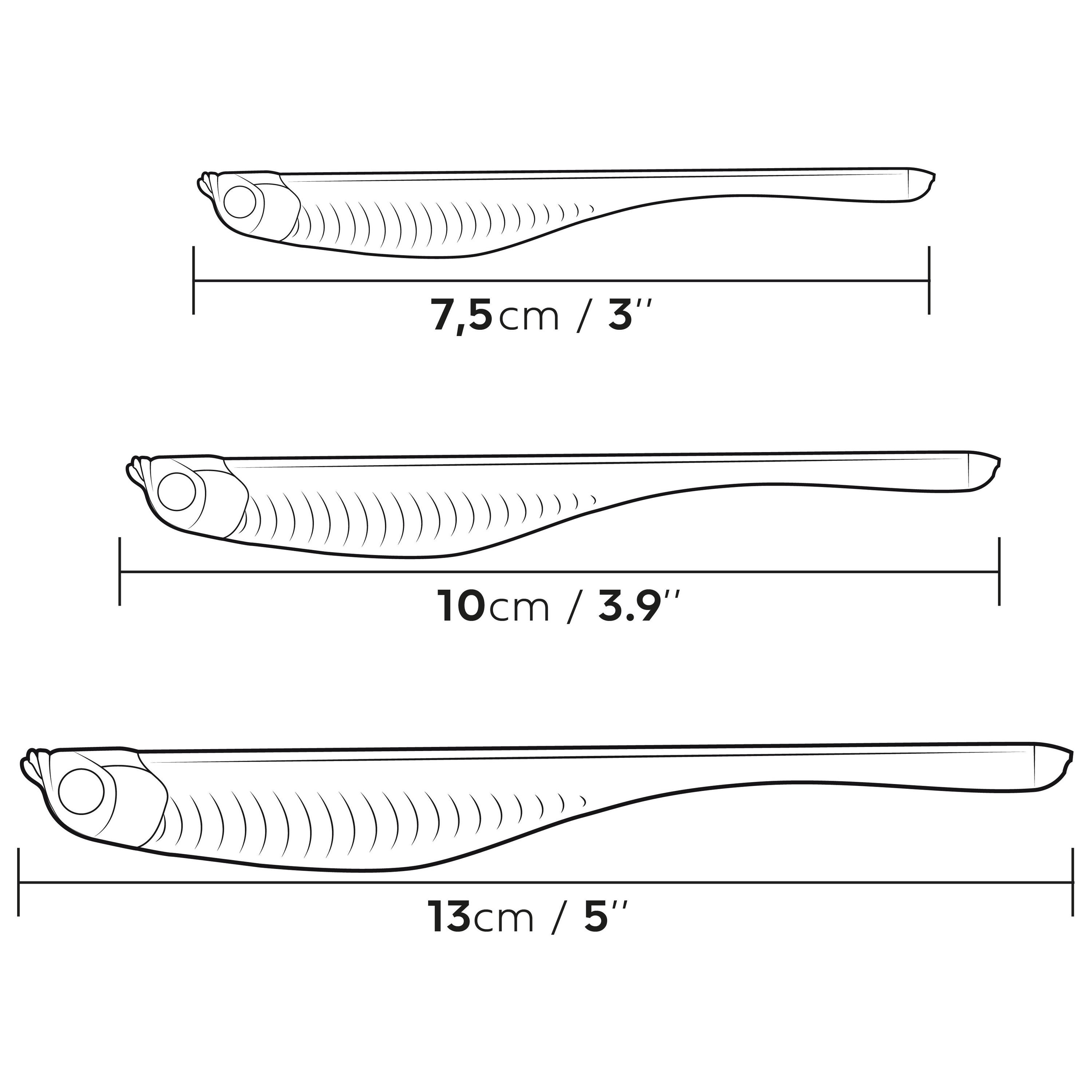 LEURRE SOUPLE VIRGULE GRUB AVEC ATTRACTANT WXM YUBARI GRB 130 BLANC