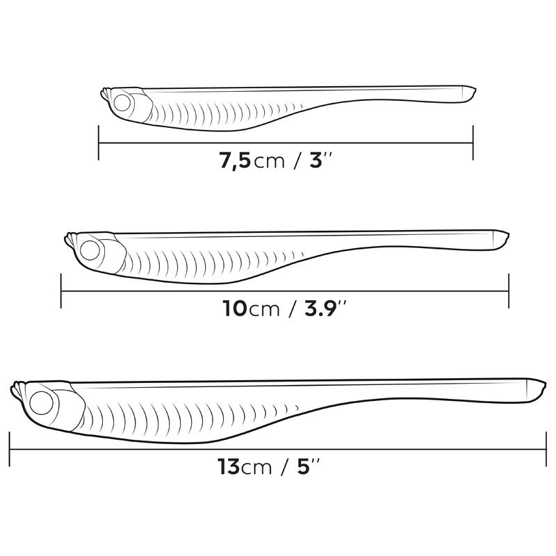 Gummiköder Finesse mit Lockstoff WXM Yubari Finesse 100 Fisch 