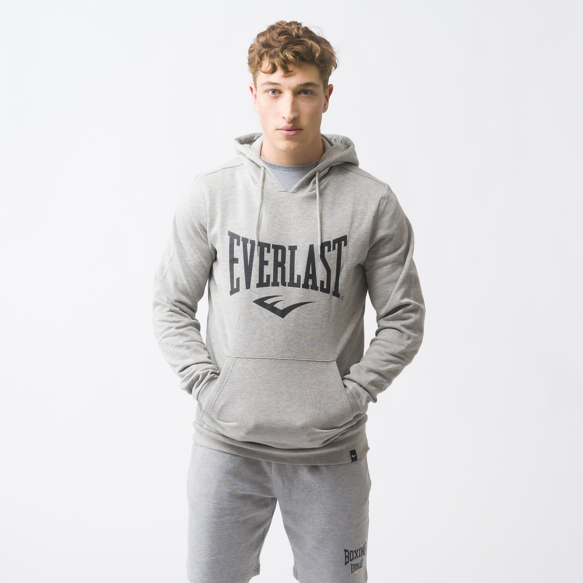 SWEAT CAPUCHE COTON EVERLAST GRIS EVERLAST Decathlon