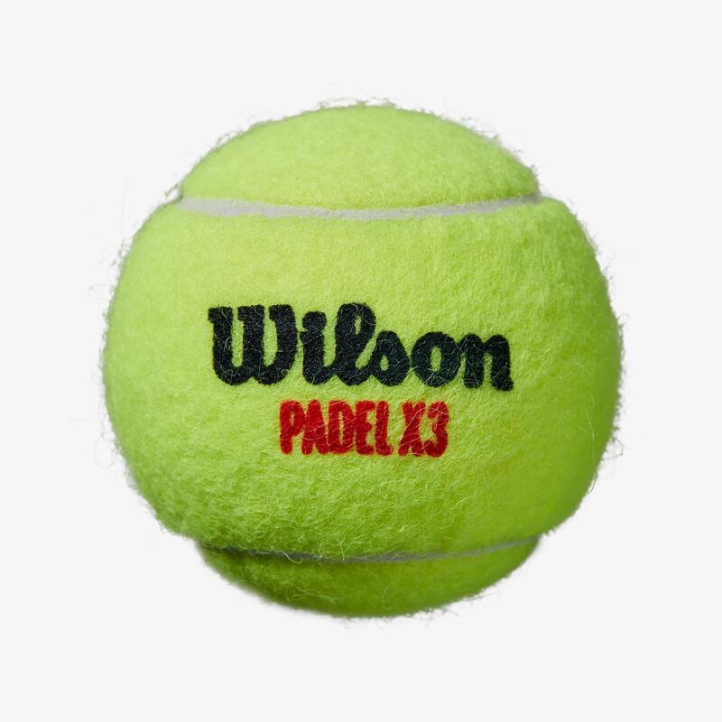 Tubo de 3 pelotas de pádel presurizadas Wilson Padel X3