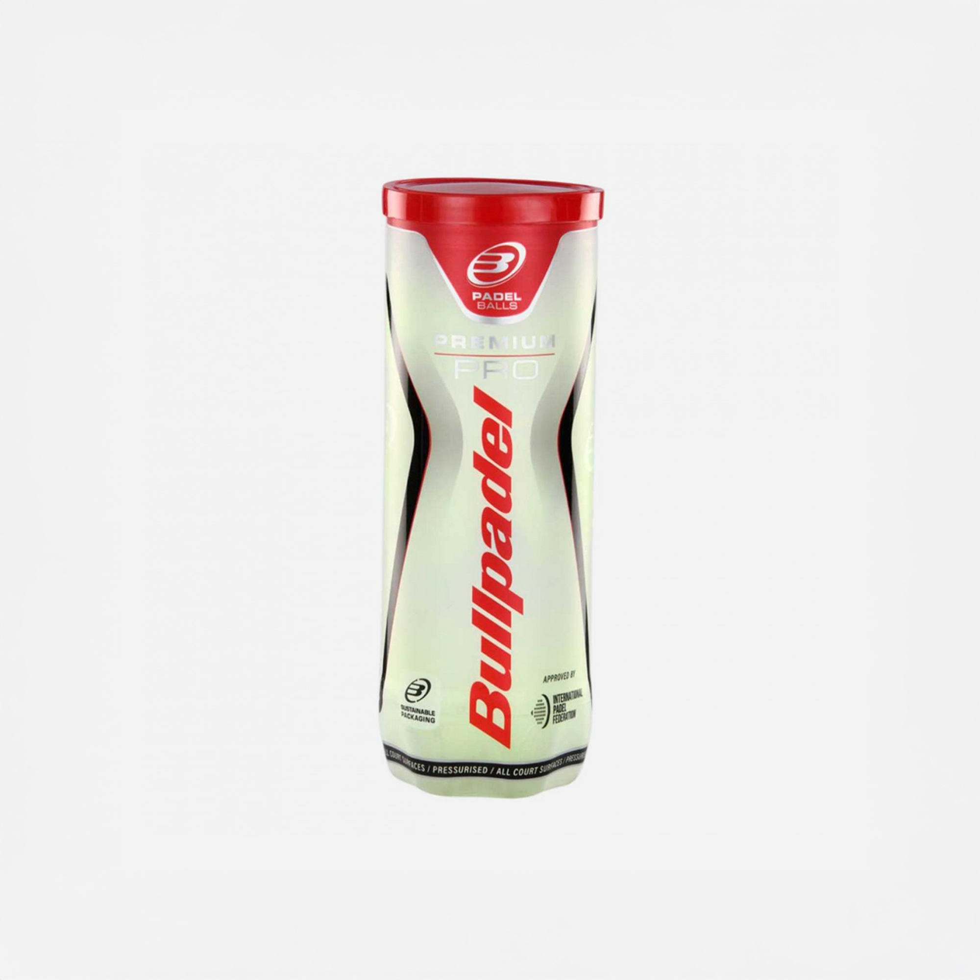 Tube de 3 balles de padel pressurisées - bullpadel premium pro - Padel - BULLPADEL- Clubs - Entreprises - Collectivités - Associations