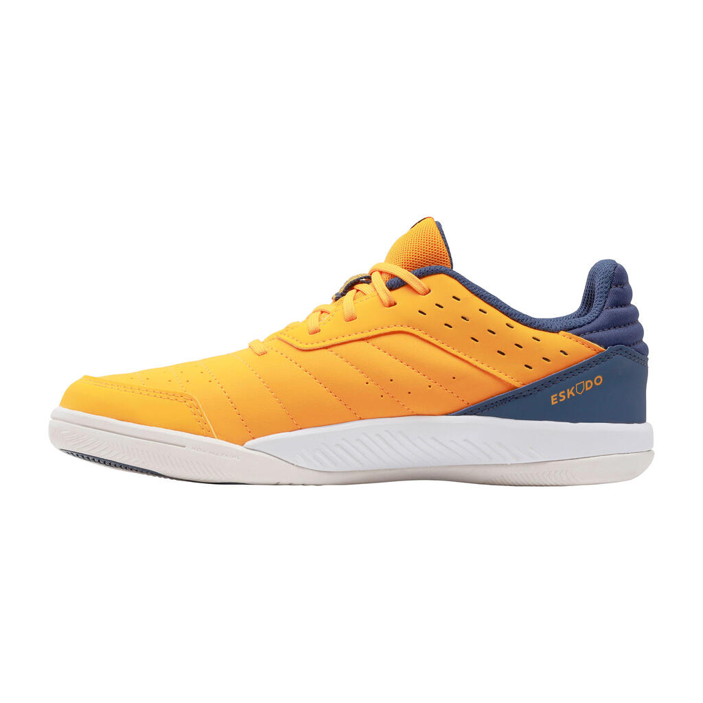 Kids' Futsal Trainers Eskudo 500 JR - Beige/Blue