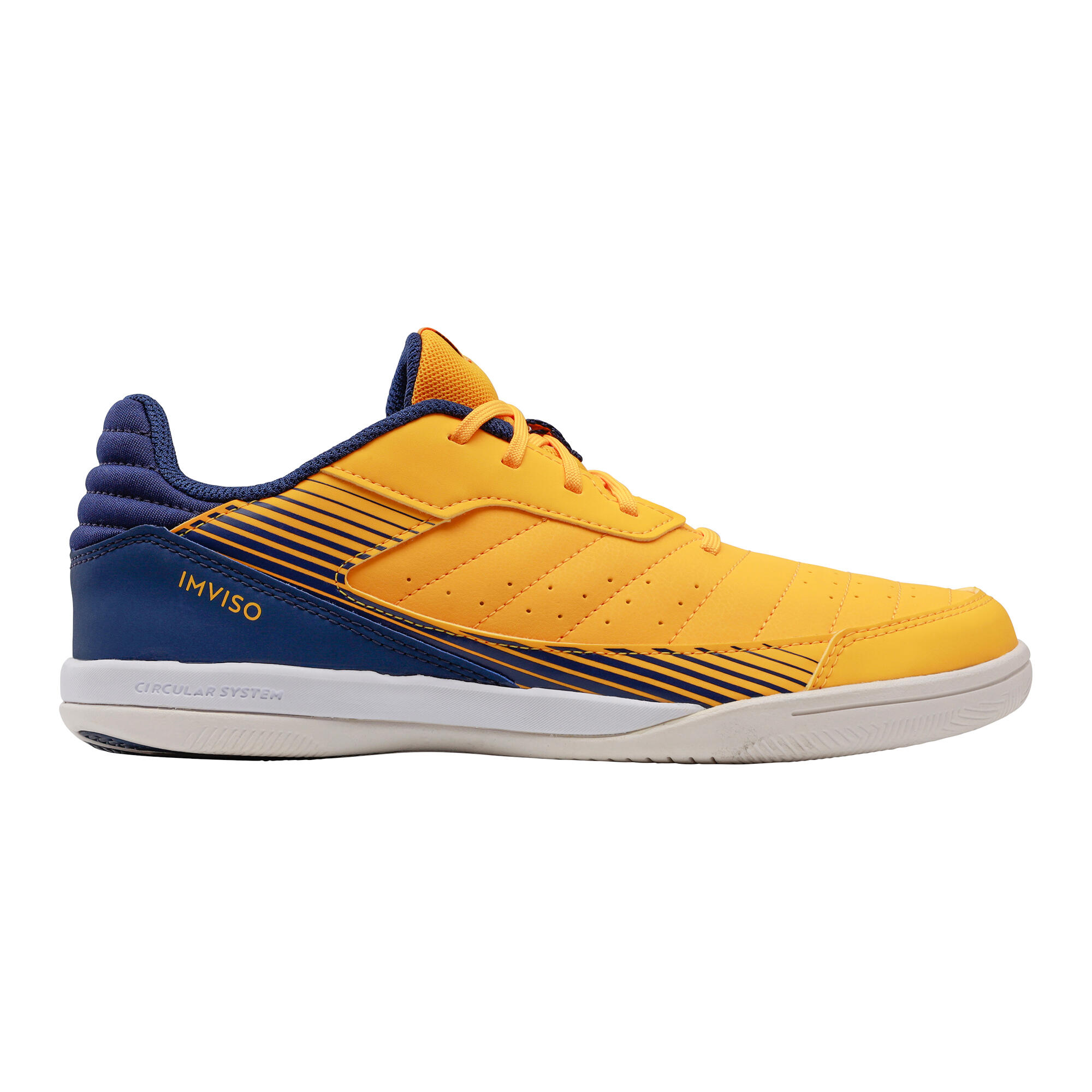 Scarpe Futsal Bambino Eskudo 500 Giallo-blu Kipsta