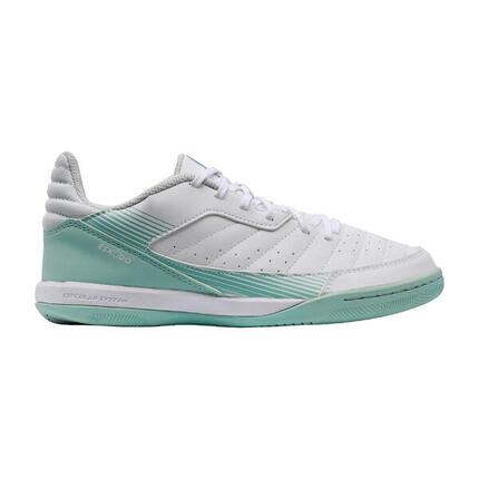 Chaussures de futsal femme Eskudo 500 blanches et bleues