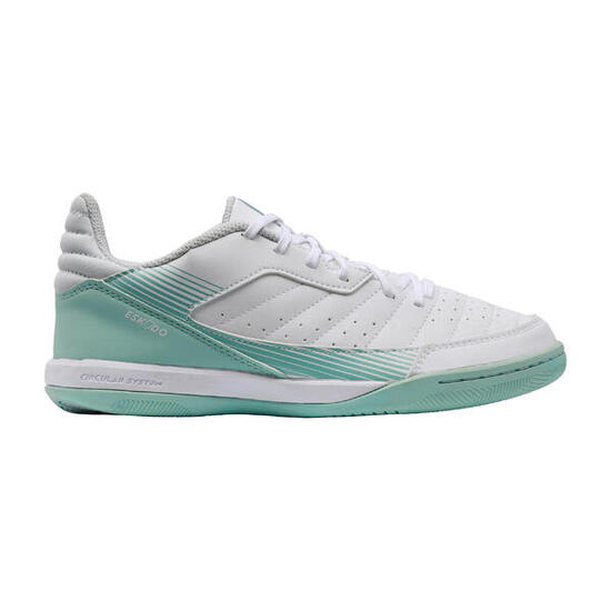 Chaussures de futsal femme Eskudo 500 blanches et bleues