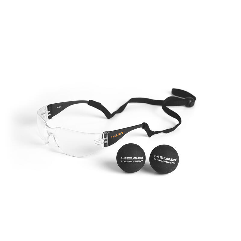 SET SQUASH SPARK ELITE (1 RAQUETTE + 2 BALLES + LUNETTES)