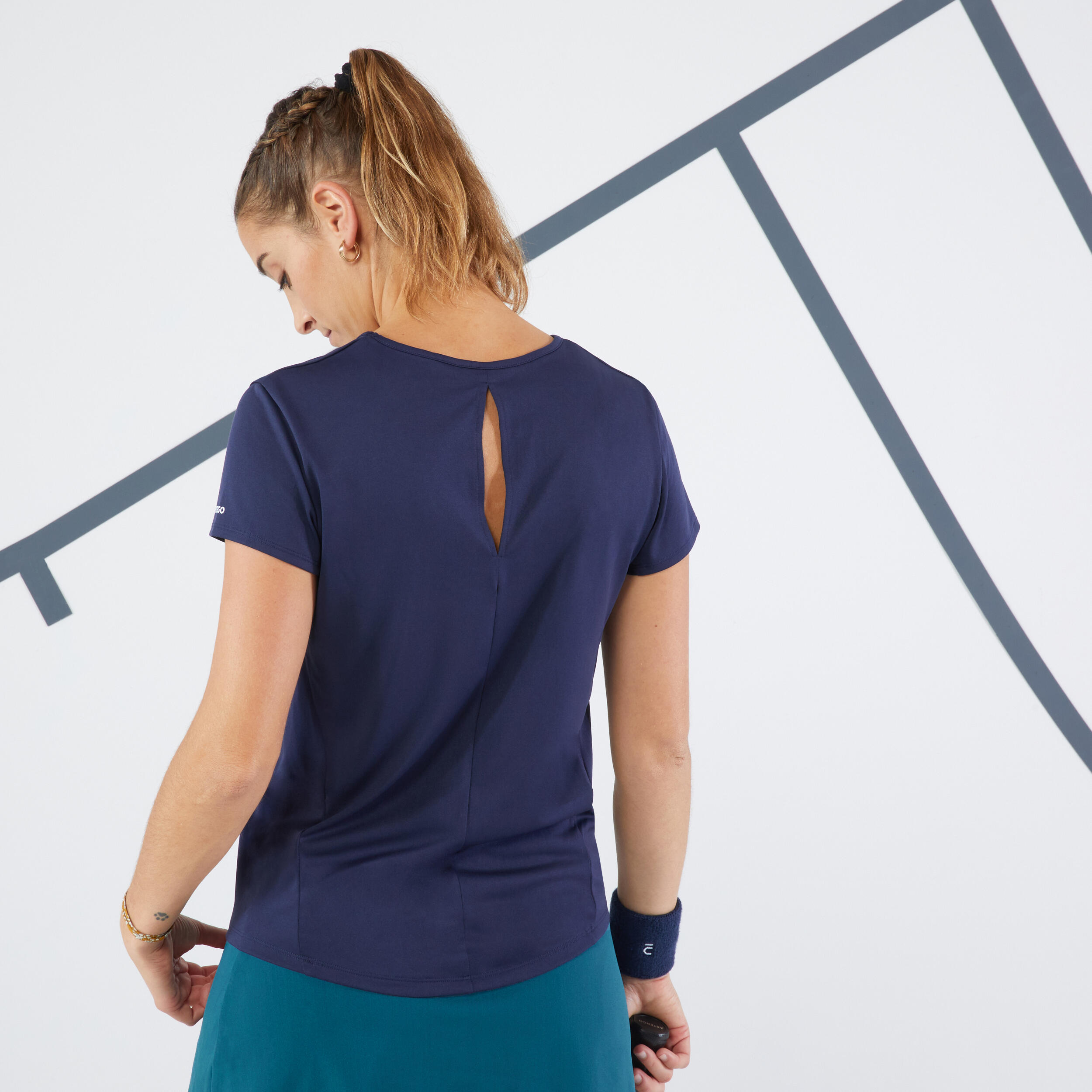 Women's Tennis Crew Neck T-Shirt – Essential 100 - ARTENGO