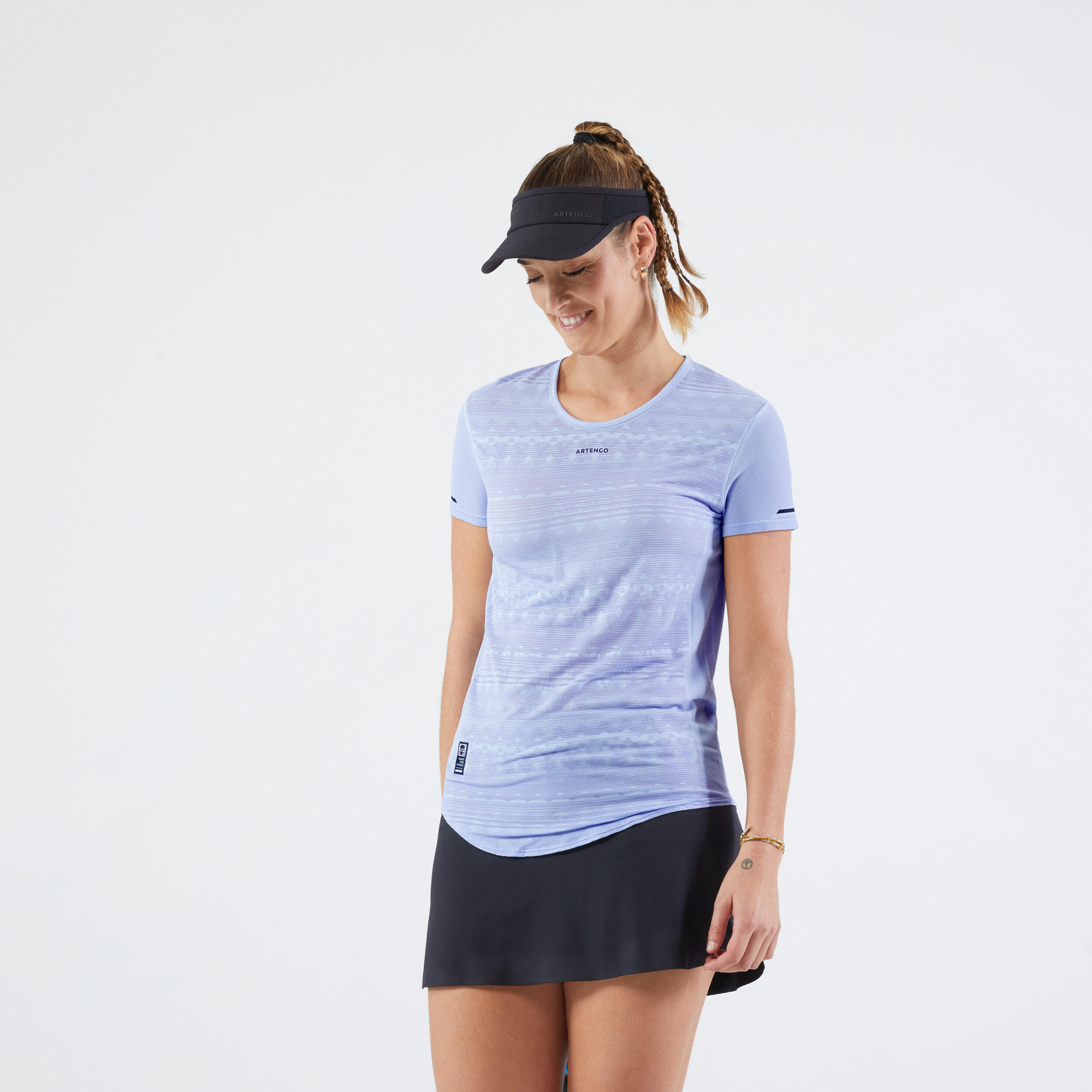 ARTENGO Women's Lightweight Tennis T-Shirt TTS Light - Lavender Blue