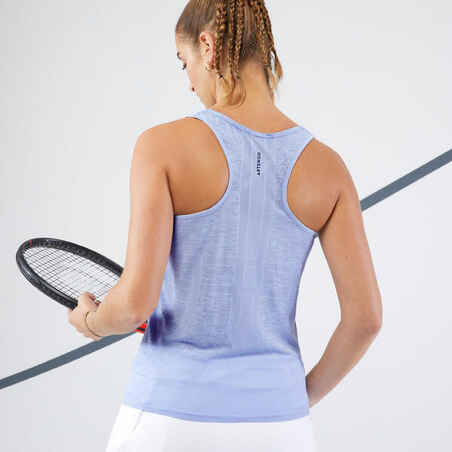 Moteriški lengvi berankoviai teniso marškinėliai „Light 900“, mėlynos levandų spalvos