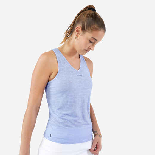 
      Moteriški lengvi berankoviai teniso marškinėliai „Light 900“, mėlynos levandų spalvos
  