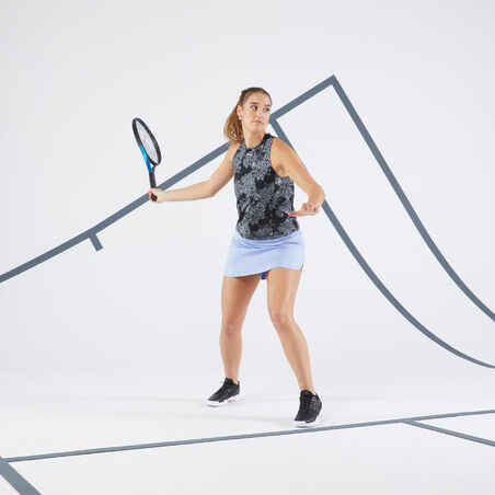 Moteriškas minkštas teniso sijonas „Dry 900“, melsvai pilkas