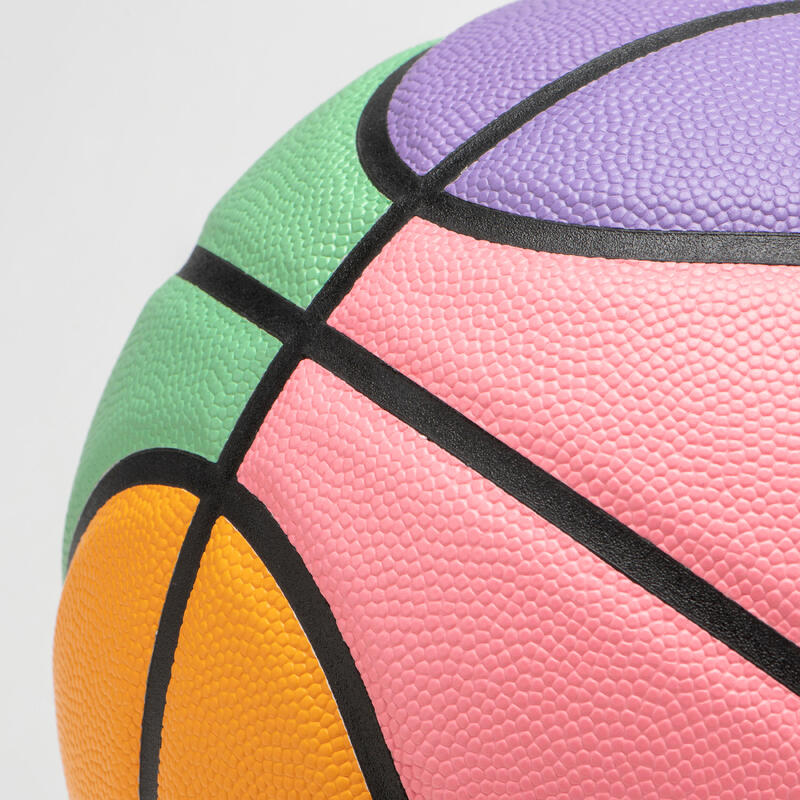 Balón de baloncesto de talla 7 - BT500 TOUCH - Morado Verde