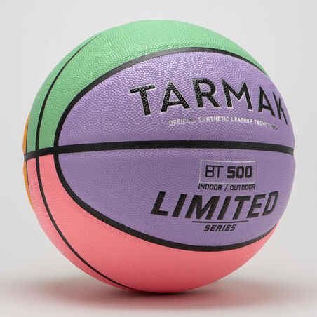 Krepšinio kamuolys „BT500 Touch“, 7 dydžio, purpurinis, žalias