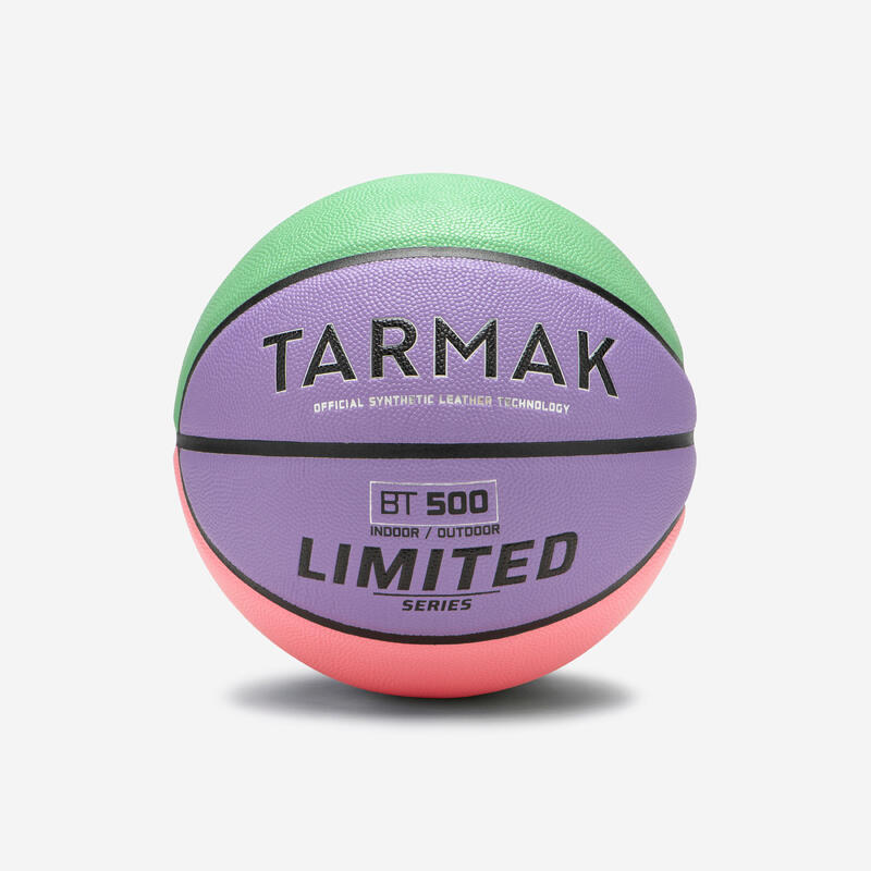 Ljubičasto-zelena lopta za košarku BT500 (veličina 7)