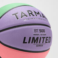 Ljubičasto-zelena lopta za košarku BT500 (veličina 7)