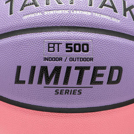 Баскетбольний м'яч BT500 Touch розмір 7 фіолетовий/зелений