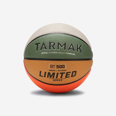 Bola Basket Ukuran 7 BT500 Touch - Hijau/Jingga