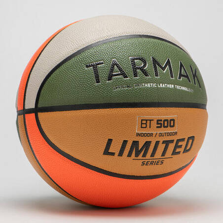 Bola Basket Ukuran 7 BT500 Touch - Hijau/Jingga
