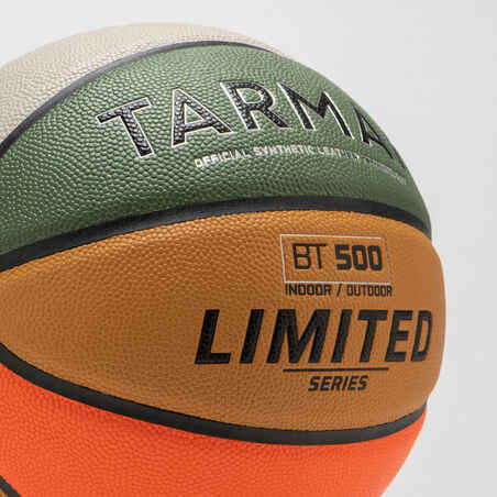 Krepšinio kamuolys „BT500 Touch“, 7 dydžio, žalias, oranžinis