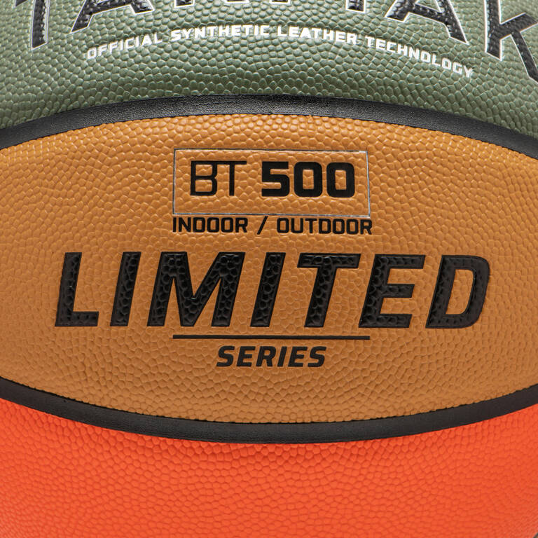 Bola Basket Ukuran 7 BT500 Touch - Hijau/Jingga