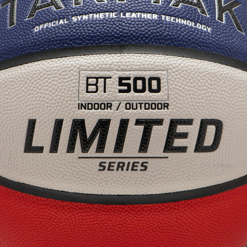 Ballon de basketball taille 7 - BT500 TOUCH - Bleu Rouge