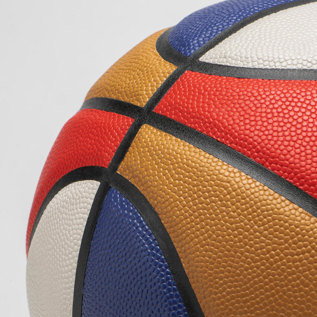 Basketbalová lopta FIBA BT500 Touch veľkosť 7 modro-červená
