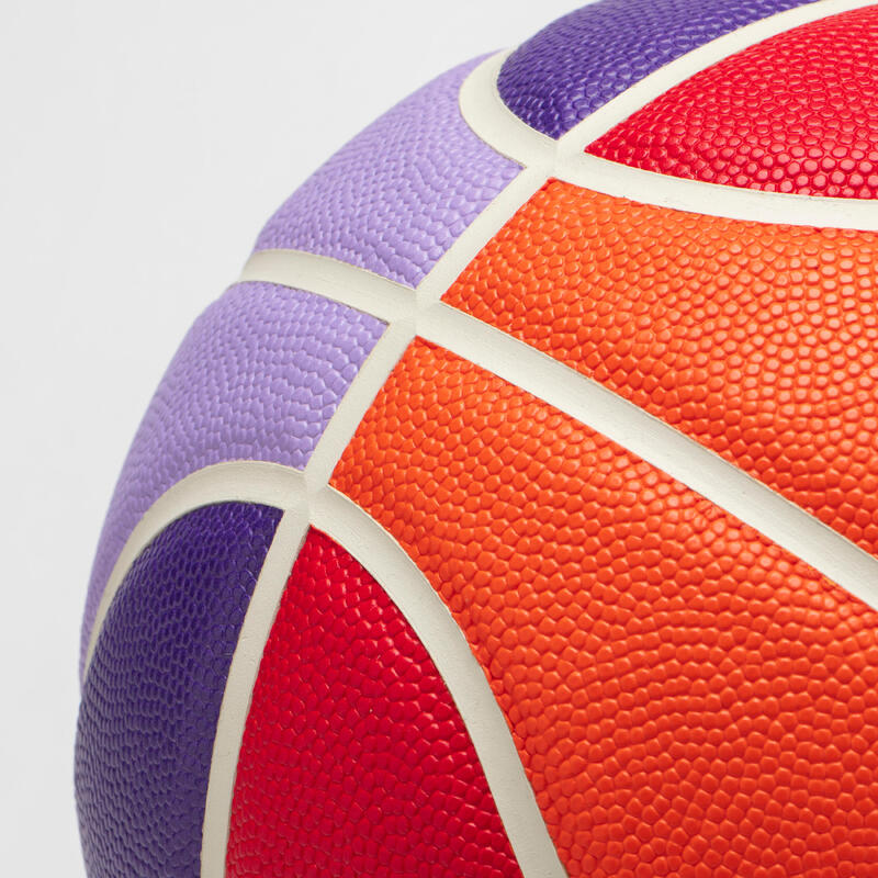 Basketball Grösse 6 - BT500 Touch mit FIBA Zulassung violett/rot