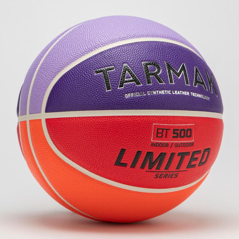 Ballon de basketball Limited Edition taille 6 - BT500 Touch Violet Rouge