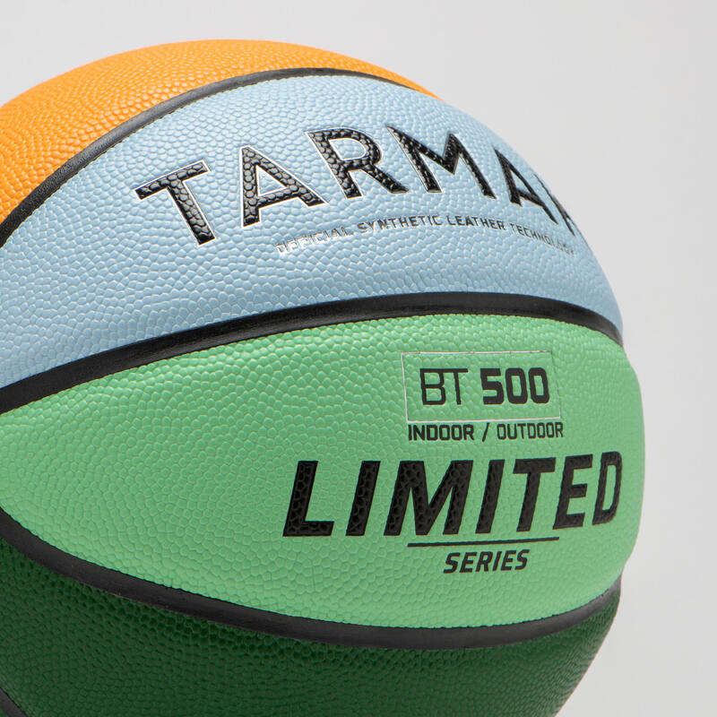 Basketbal kind BT500 Touch maat 5 groen, blauw, oranje