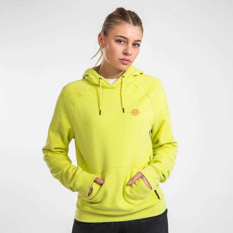 Damen/Herren Basketball Sweatpullover mit Kapuze - H100 gelb