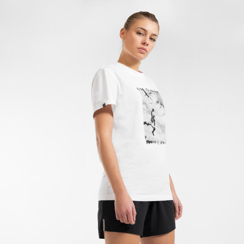 T-SHIRT / CAMISOLA DE BASQUETEBOL - TS500 SIGNATURE ADULTO BRANCO