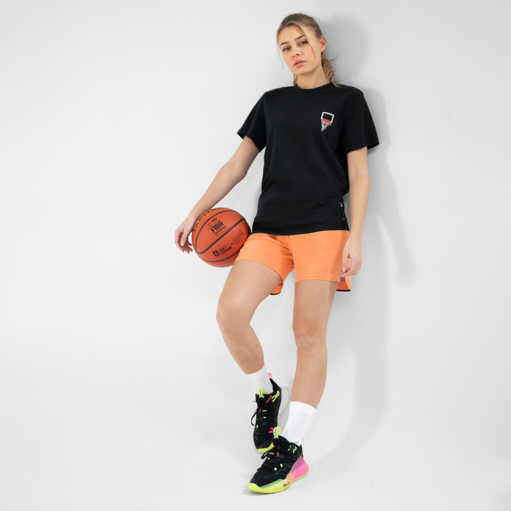 Basketbalová obuv so stredne vysokým zvrškom SE500 MID unisex fialová