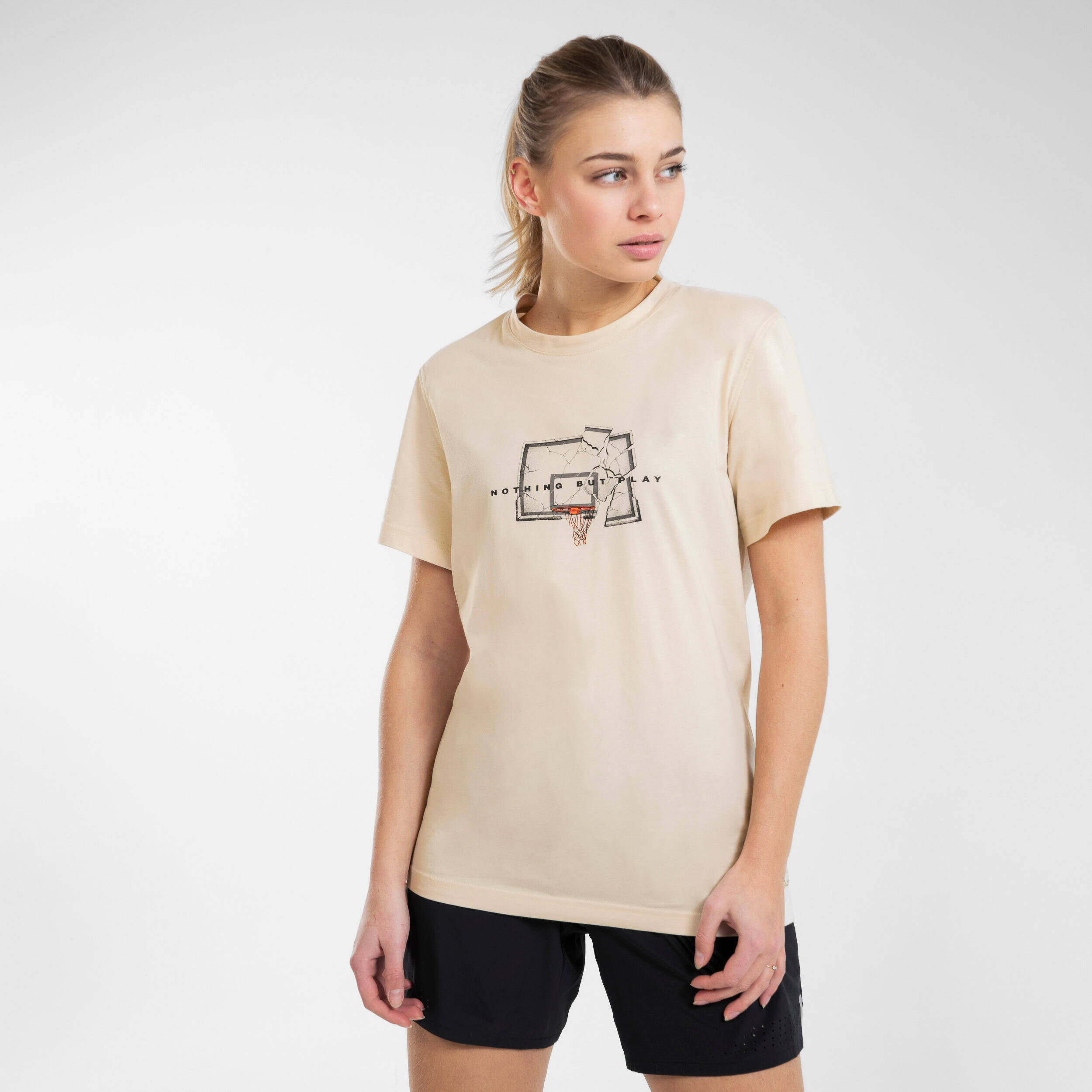Men's/Women's Basketball T-Shirt/Jersey TS500 Signature - Beige -  3