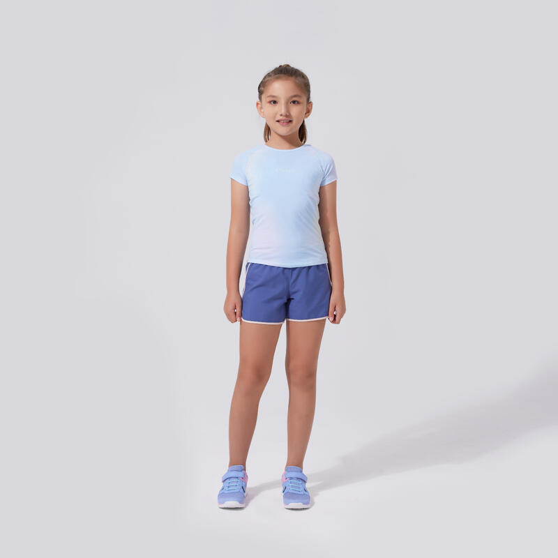 女童透氣 T 恤 s500－藍色