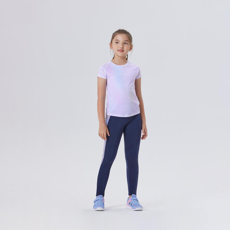 女童透氣 T 恤 s500－淡紫色