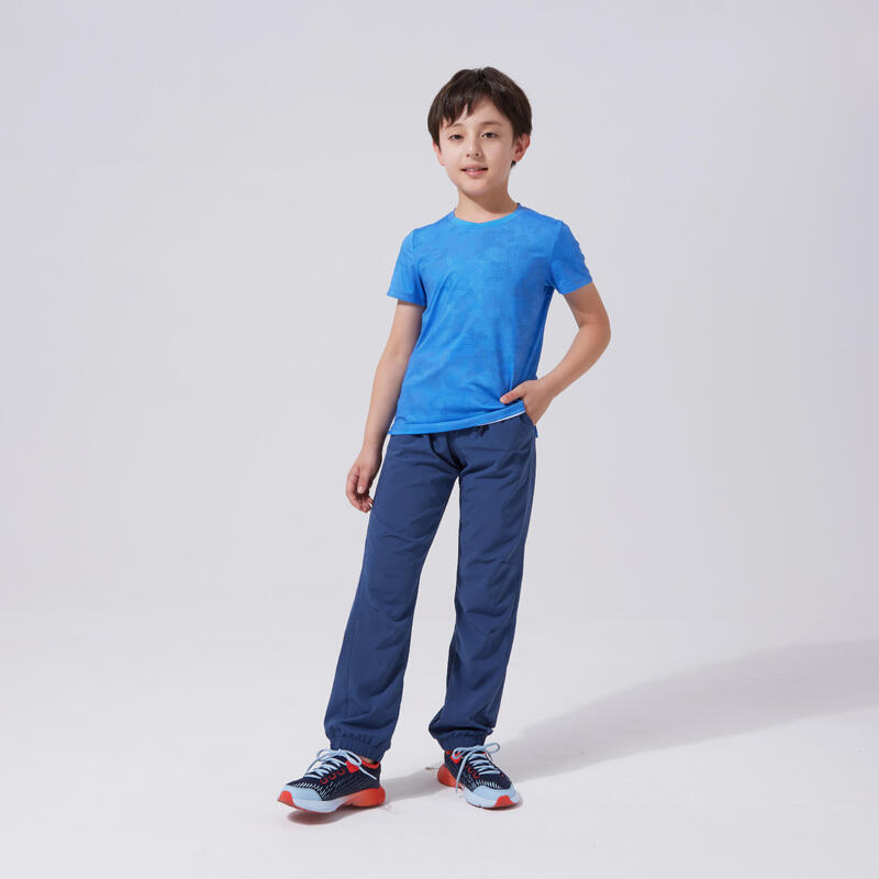 男童透氣合成材質 T 恤 500－藍色
