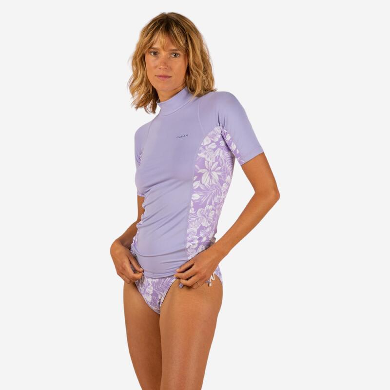 Licra Solar de Surf UV 500 Manga Curta Mulher Parma e Floral SELVA