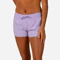 Women's surfing boardshorts TINI PURPLE, with and elasticated waistband and draw string