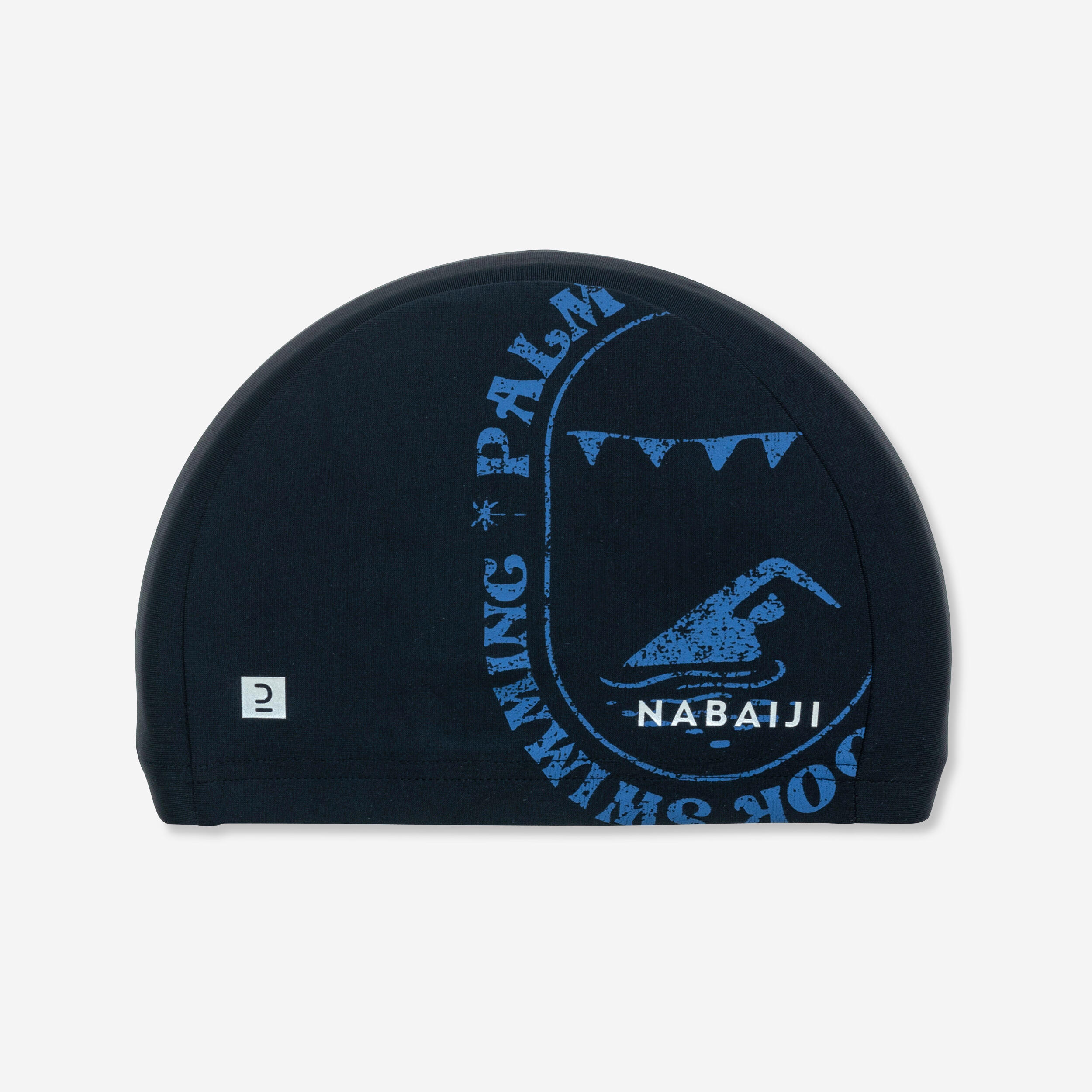 Mesh swim cap - Printed fabric - Tiki black blue NABAIJI | Decathlon