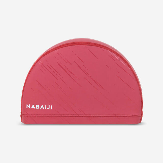 DECATHLON Gorro de natación tela revestido rojo con estampado talla M