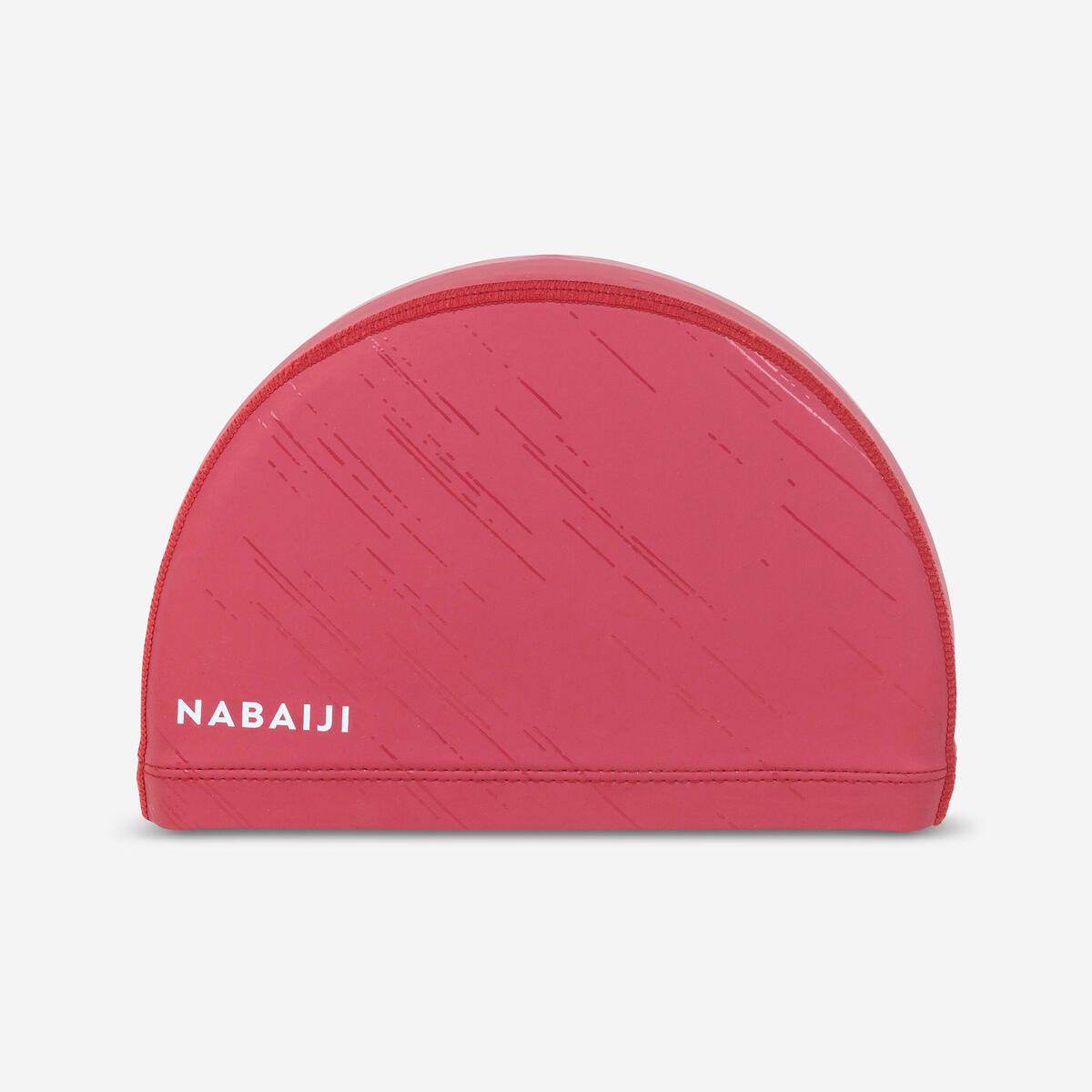 Bonnet de bain en maille enduite - tissu imprimé - taille m - rouge diag rubi