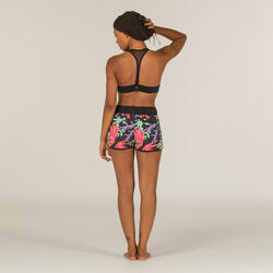 Boardshort surf femme TINI HAWAII avec ceinture élastiquée et cordon de serrage