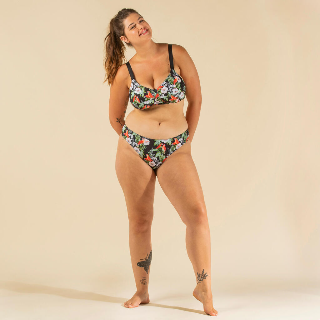 Women's plus size swimsuit top - Astrid paisley khaki