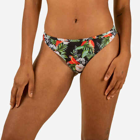 Panty de bikini de surf para mujer Olaian Parrot negro