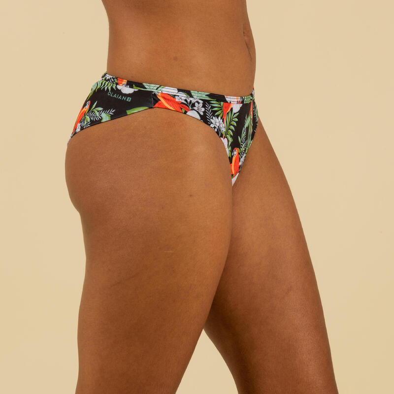 Bikini-Hose Damen Tanga hoher Beinausschnitt - Lulu Parrot