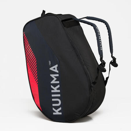 Sac de padel 20L - Kuikma PL 500 noir/rouge